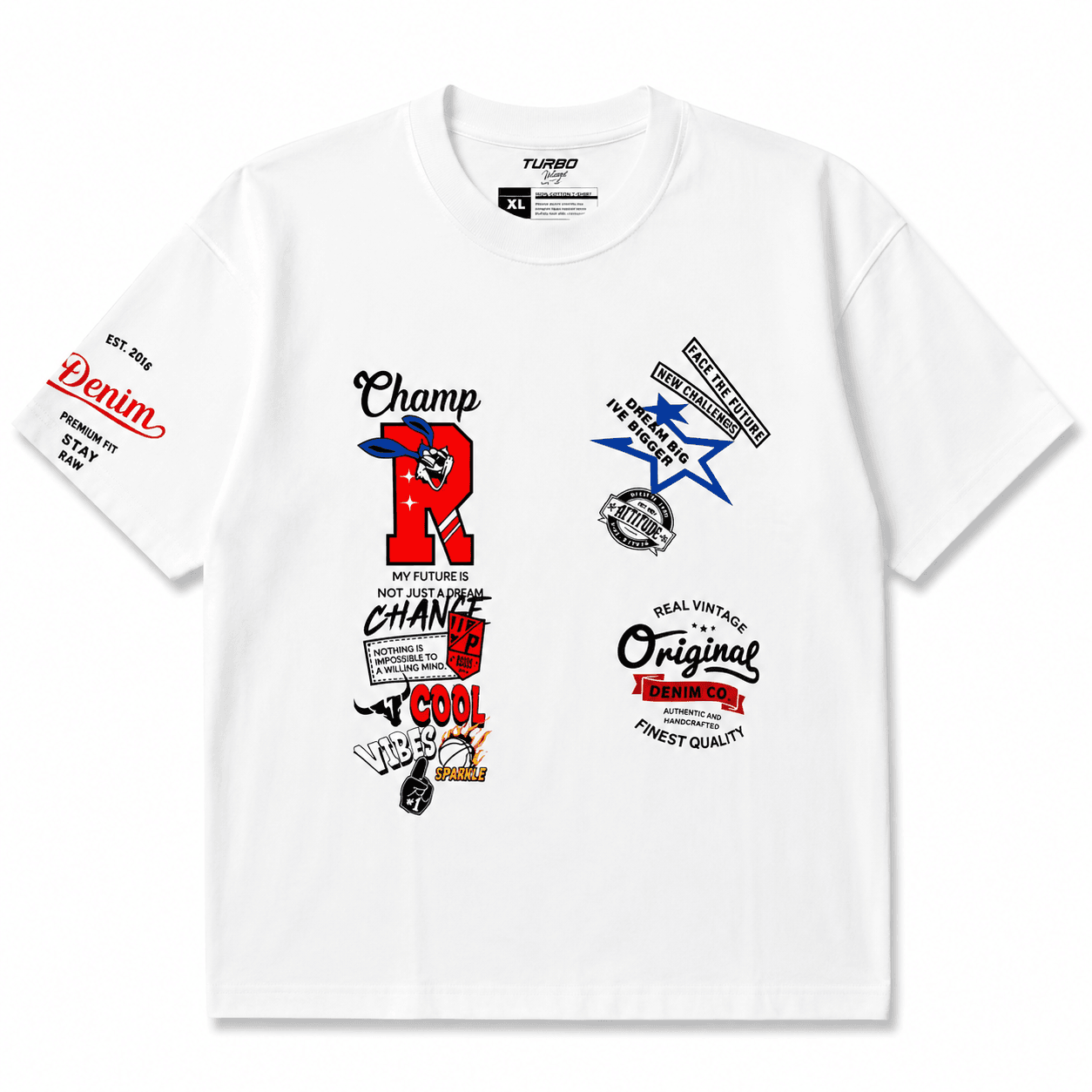 vintage champ white