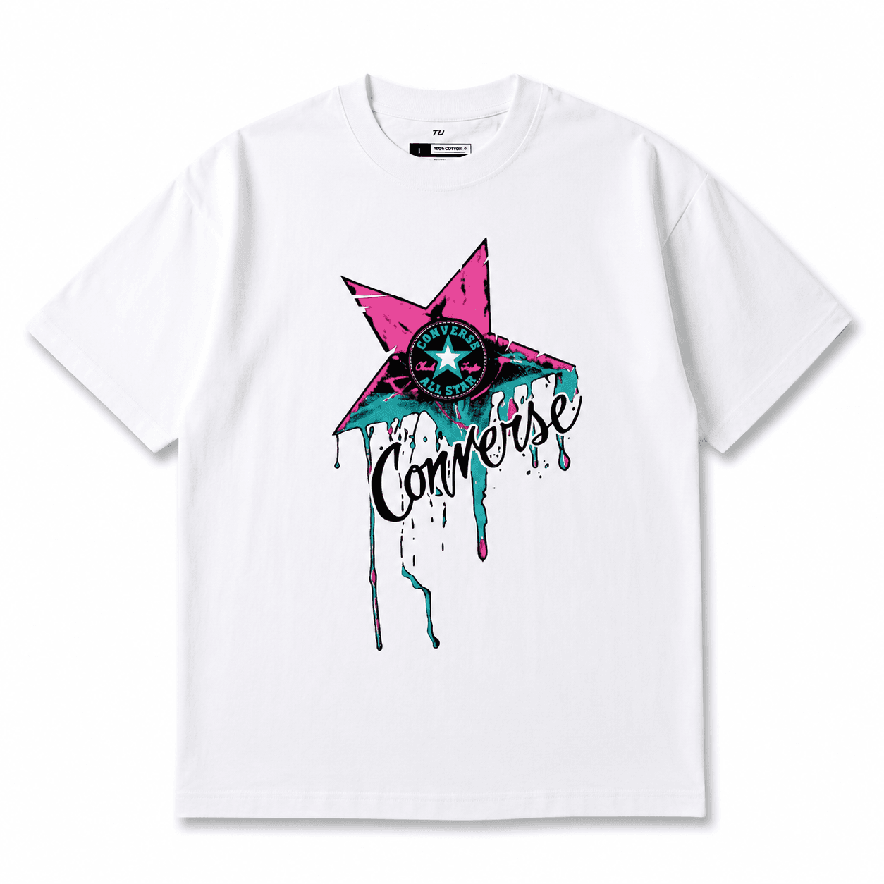 whitw tee with star
